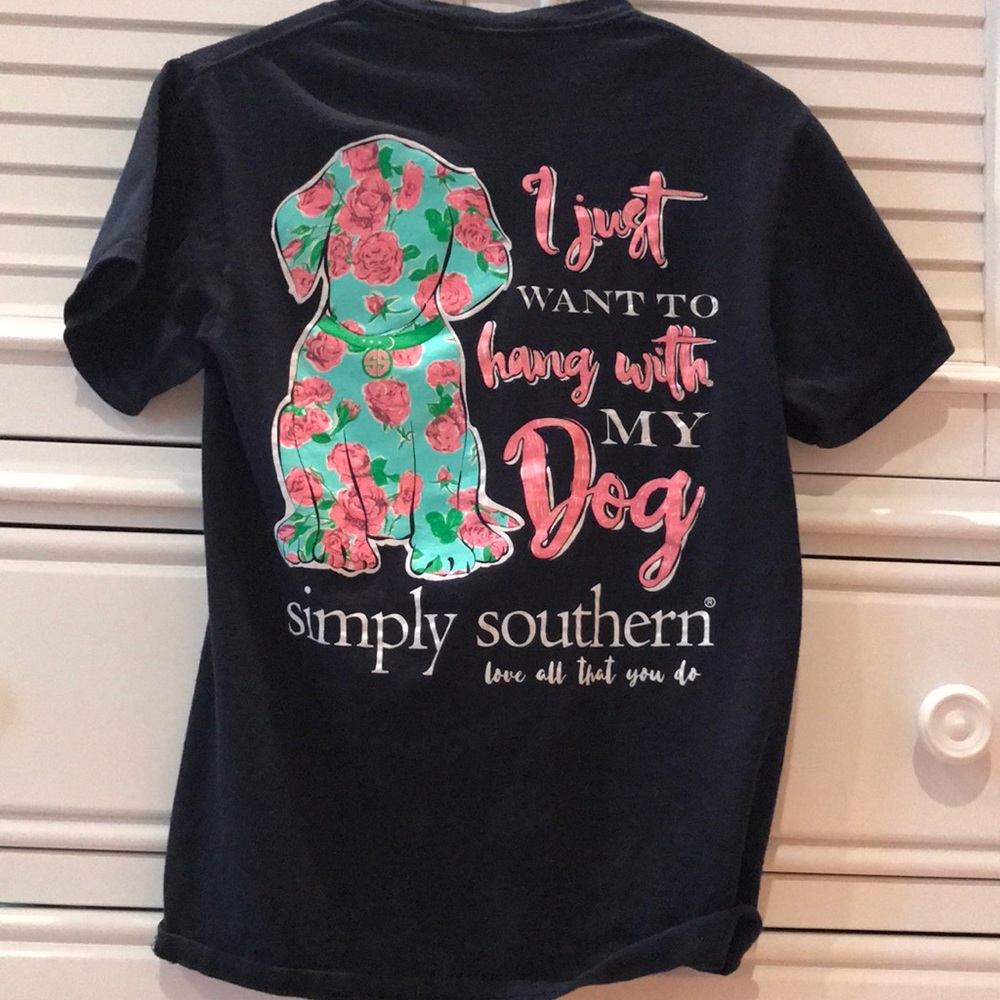 Simply southern dark blue shirt